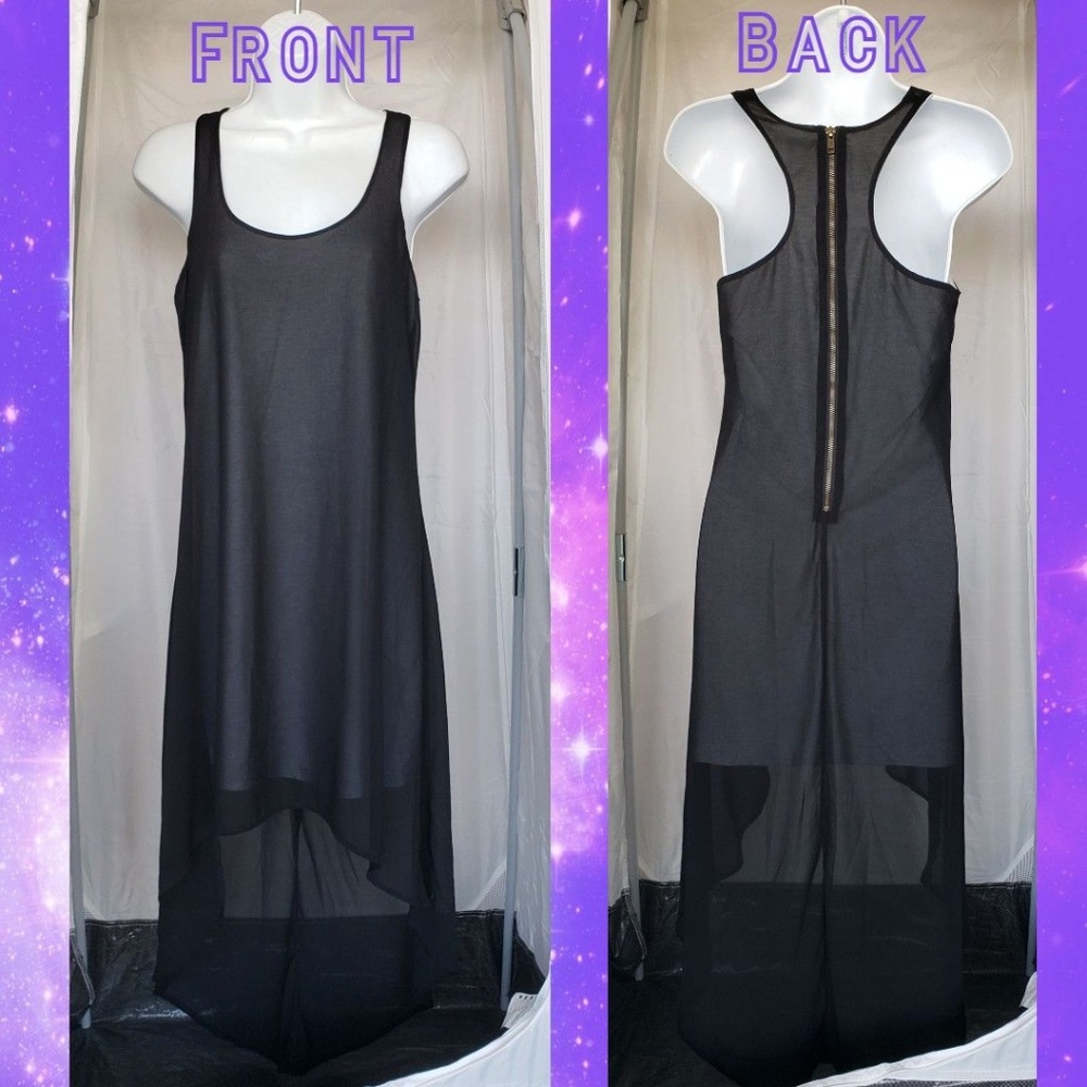 Lucca Couture Black Hi-Low Sleeveless Dress